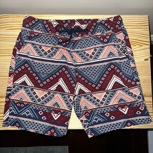 Tribal, Geometric, drawstring shorts